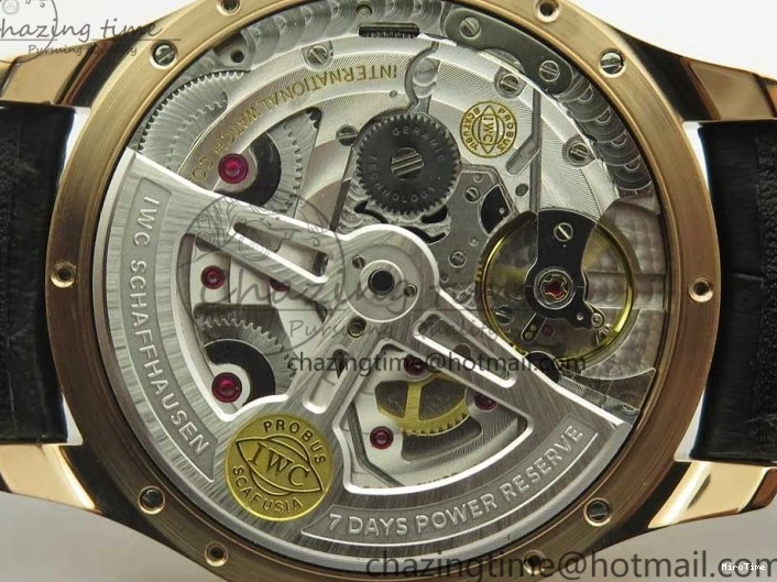 MIROTIME 0406 Thermal Portuguese Real PR Real Annual Calendar IW503501 RG ZF 1:1 Best Edition White Dial on Black Leather Strap A 7150